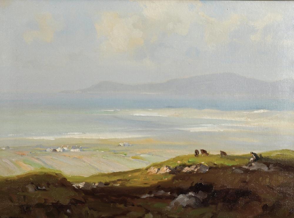 Frank McKelvey comparable auction result: frank mckelvey 1895 1974 irish th bloody foreland county donegal oil on canvas signed and inscribed on a label on reverse 15 x 20