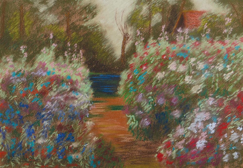 laura coombs am 1859 1952 garden landscape pastel on paper 10 25 x 14 5 sight 18 25 x 22 5 framed · Barridoff Auctions · 2018-10-27 Laura Coombs comparable auction result: laura coombs am 1859 1952 garden landscape pastel on paper 10 25 x 14 5 sight 18 25 x 22 5 framed
