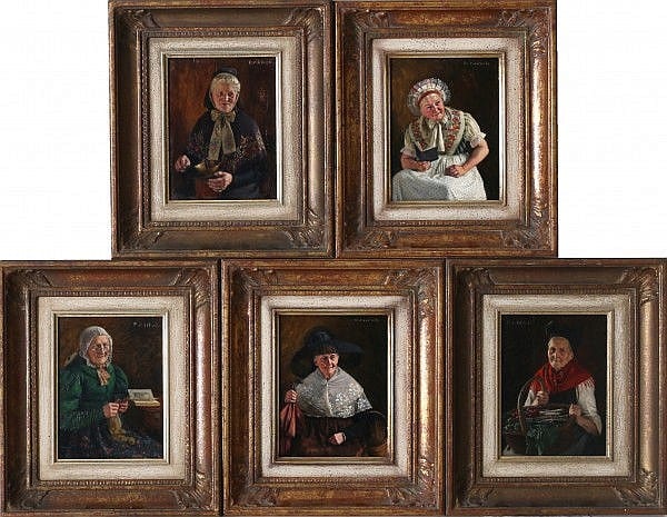 richard nitsch 1866 1945 five portraits of elderly women all signed various notes verso · Vendu Rotterdam · 2018-11-13 Richard Nitsch comparable auction result: richard nitsch 1866 1945 five portraits of elderly women all signed various notes verso