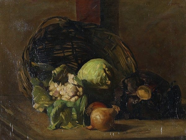 albert hahn 1877 1918 still life with a wicker basket and vegetables signed and dated 98 up · Vendu Rotterdam · 2018-11-13 Albert Hahn comparable auction result: albert hahn 1877 1918 still life with a wicker basket and vegetables signed and dated 98 up