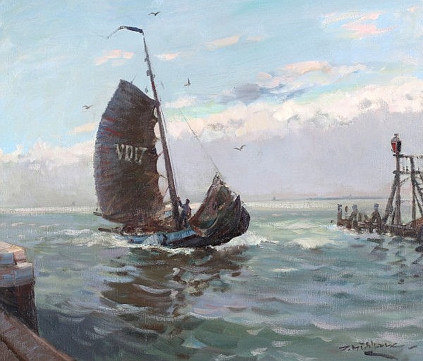 Daniel Muehlhaus comparable auction result: daan muehlhaus 1907 1981 vd17 on the markermeer signed lower right doek 58 5 x 68 5 c