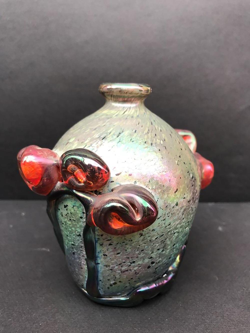 mich le luzoro 1949 vase soliflore en verre souffl iris avec application chaud et d cor de fleurs · Carvajal SVV · 2018-10-27 Michèle Luzoro comparable auction result: mich le luzoro 1949 vase soliflore en verre souffl iris avec application chaud et d cor de fleurs