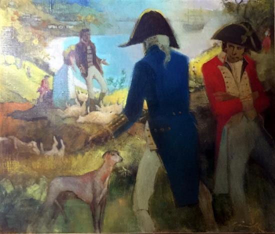 max gosewinckel b 1921 day of the dingo april 1788 oil on canvas on board · Theodore Bruce Auctioneers & Valuers · 2018-10-28 Max Gosewinckel comparable auction result: max gosewinckel b 1921 day of the dingo april 1788 oil on canvas on board