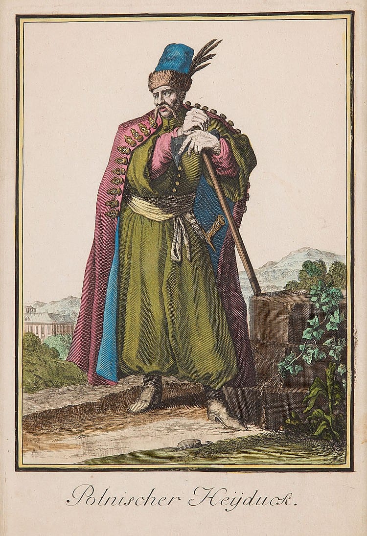 Johann Christoph Weigel comparable auction result: johann christoph weigel 1654 1725 polish hayduk after caspar luyken 1703