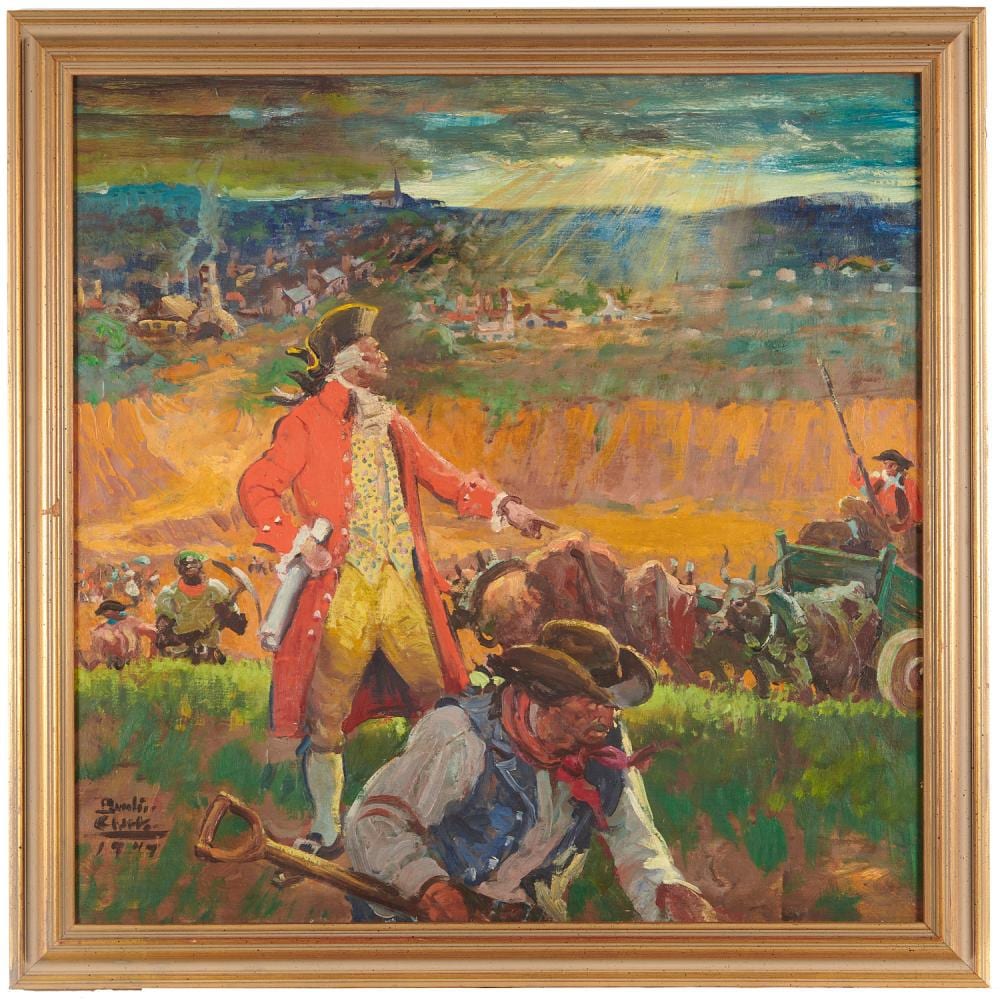 Benton Henderson Clark comparable auction result: benton henderson clark washington in the old west