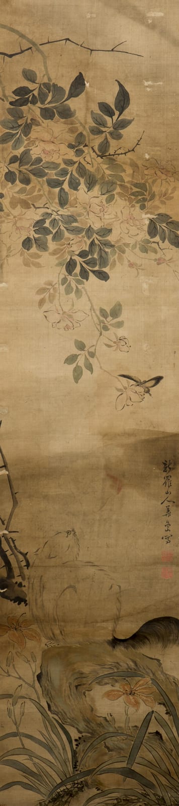 HUA YAN (ATTRIBUTED TO, 1682-1756), A CHINESE PAINTING OF WHITE CAT sold by Linwoods Auction, lot 1543 — auction record photograph