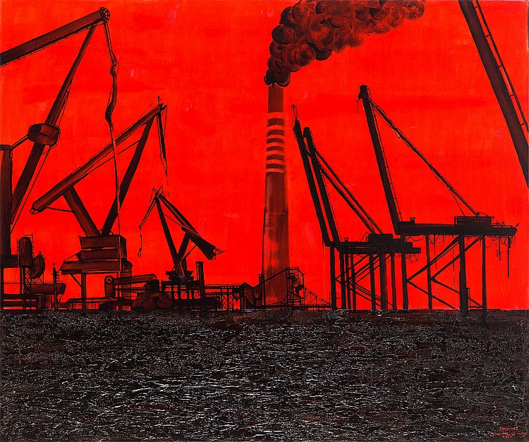 Michal Mroczka comparable auction result: michal mroczka b 1984 industrial see 2017 100 x 120 cm