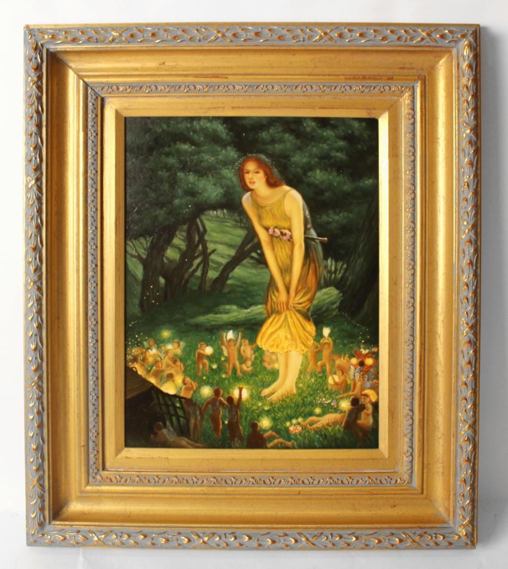 R. James comparable auction result: r james oil classical scene