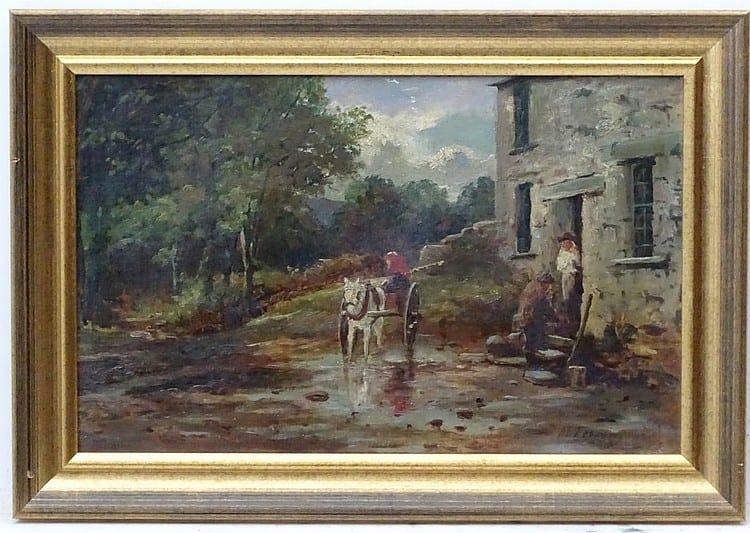 Alfred Feyen Perrin comparable auction result: alfred feyen perrin 1838 1918 oil on canvas showery weather dwygyfylc