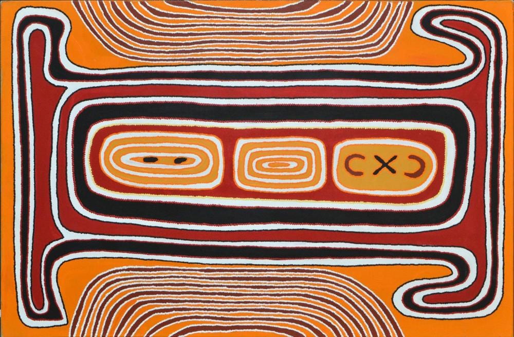 Pauline Sunfly Nangala comparable auction result: pauline sunfly nangala born 1957 sand dune mumbulbalang 2000 acrylic on canvas
