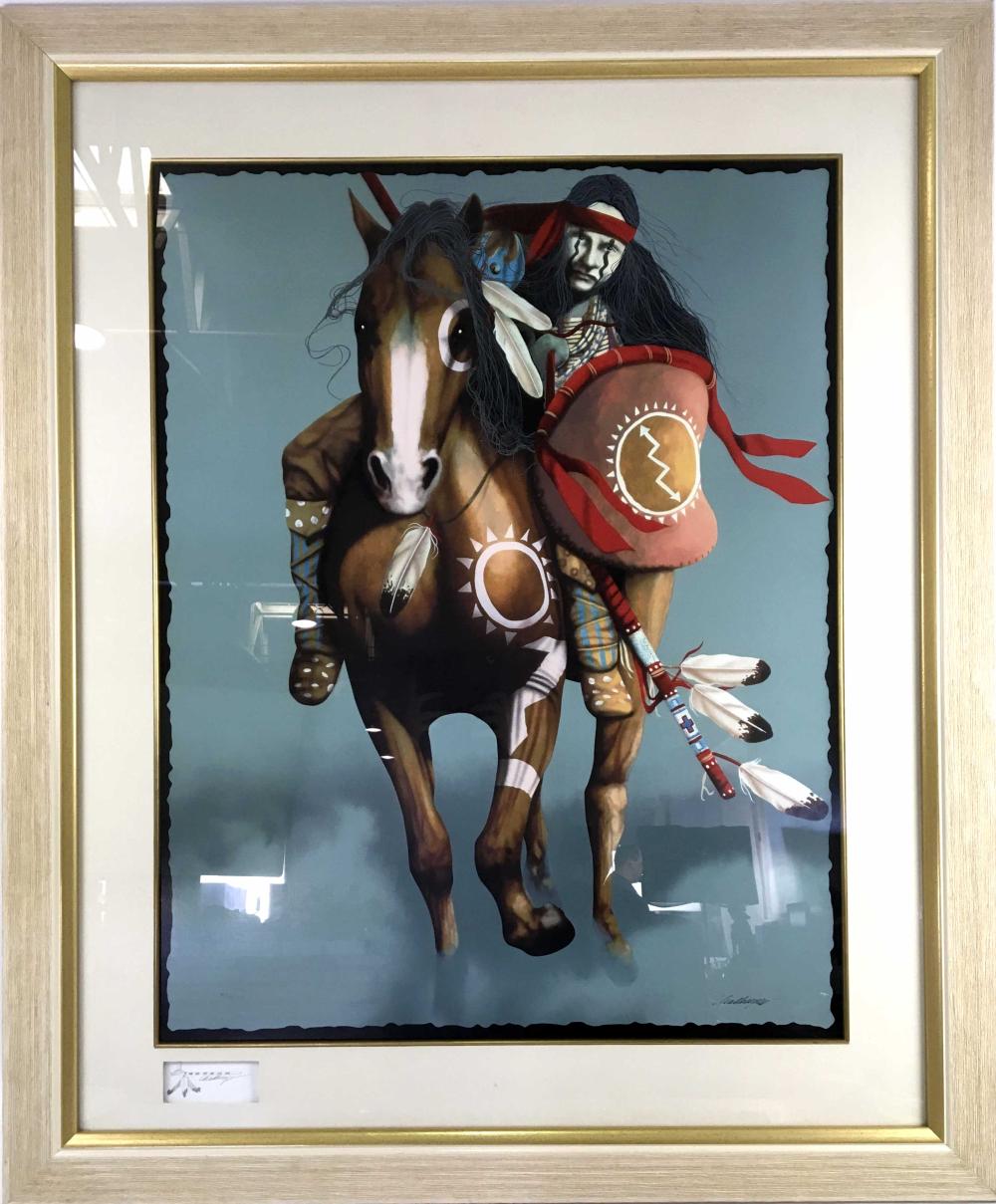 J D Challenger comparable auction result: j d challenger b 1951 signed lithograph