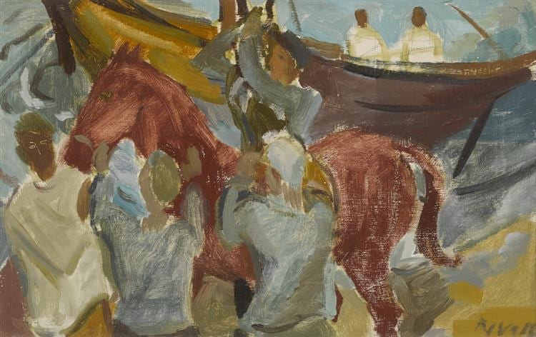 Elizabeth Joyce Rivers comparable auction result: elizabeth rivers 1903 1964 embarking the horse
