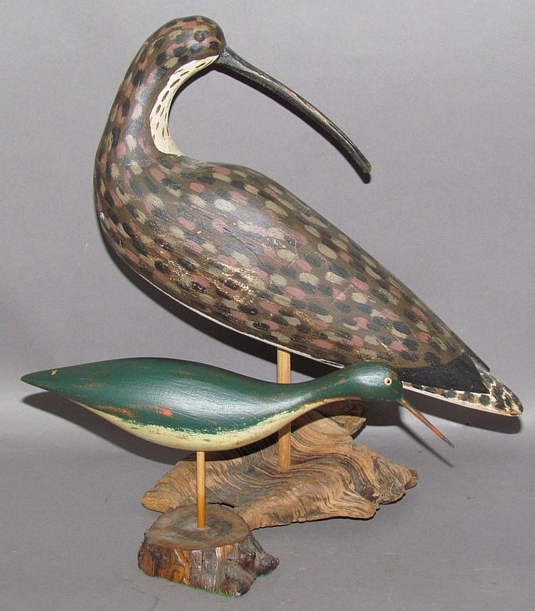 K. William Kautz comparable auction result: 2 shore bird carvings