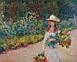 Claude Monet (1840-1926) - Jeune fille dans le jardin de Giverny comparable sale