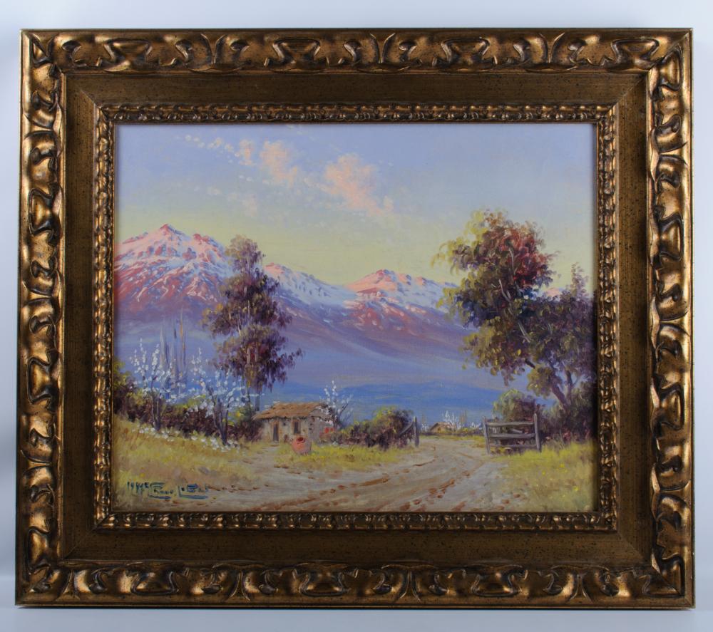 Alfred Philippe Roll comparable auction result: alfredo alfaro lobos landscape oil on canvas