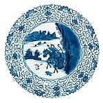 A. Hunt comparable auction result: a blue and white hunt plate