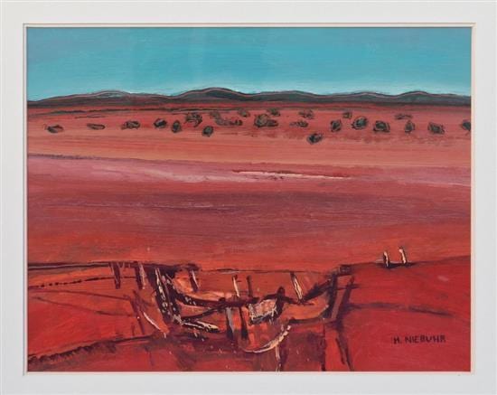 Hermann Niebuhr comparable auction result: hermann niebuhr south african b 1972 red landscapeoil on paper signed h niebuhr lower right14 x 18 in 36 75 x 47cm