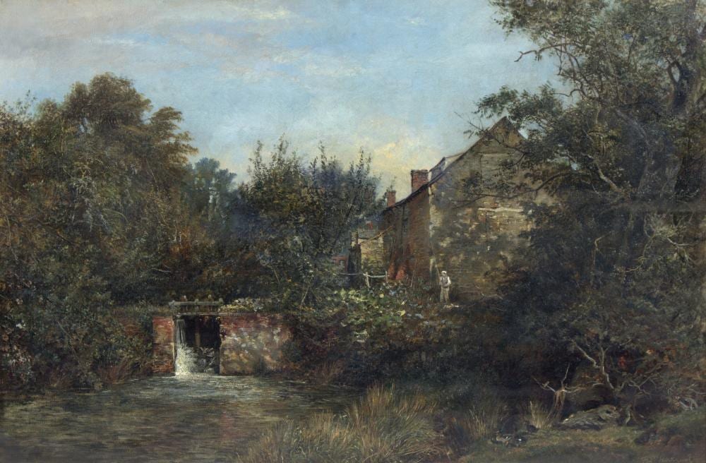 Frederick Whitehead comparable auction result: frederick whitehead british 1853 1938 fishing from a weir signed oil on canvas 50cm x 75cm