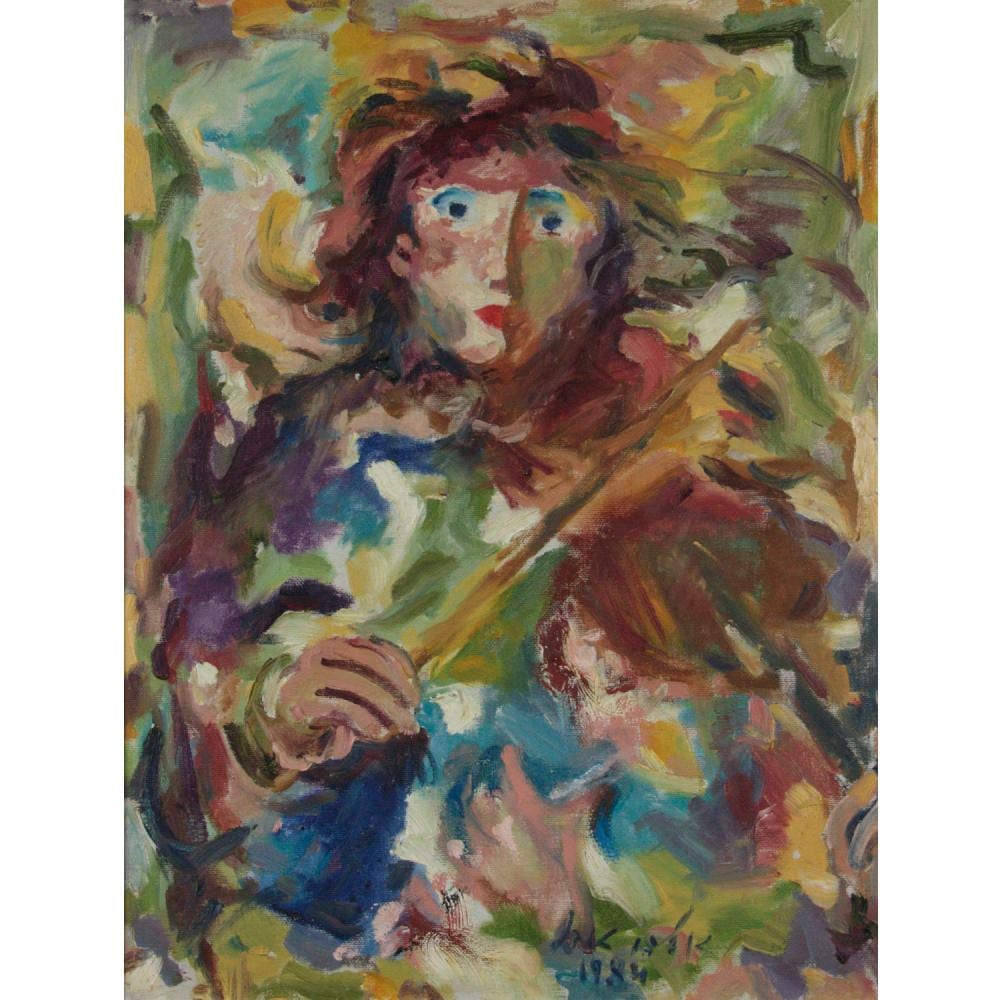 Eliahu Adler comparable auction result: eliahu adler 1912 violist oil on canvas 1984