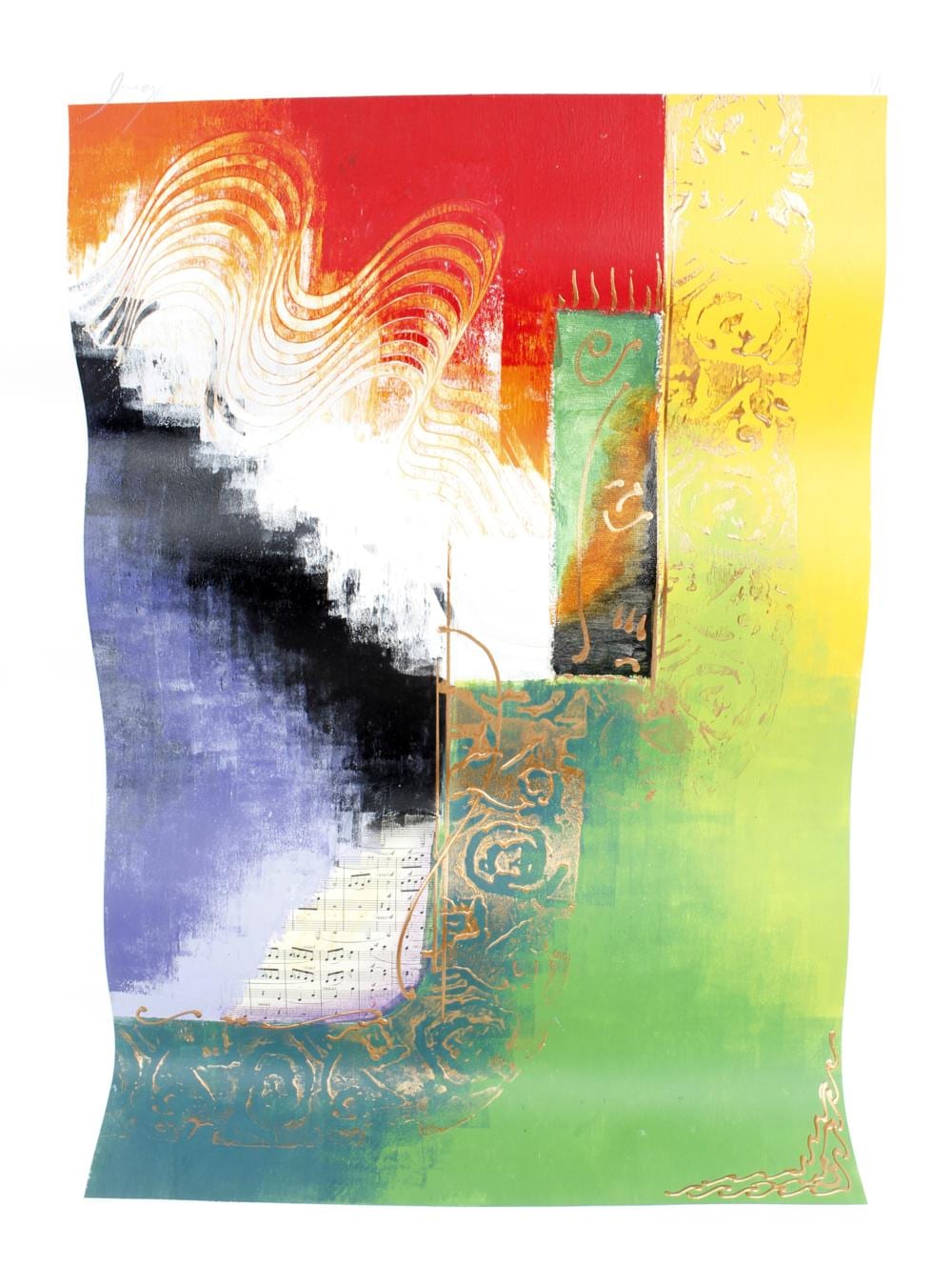 Kamy Deljou comparable auction result: kamy deljou original abstract painting on paper