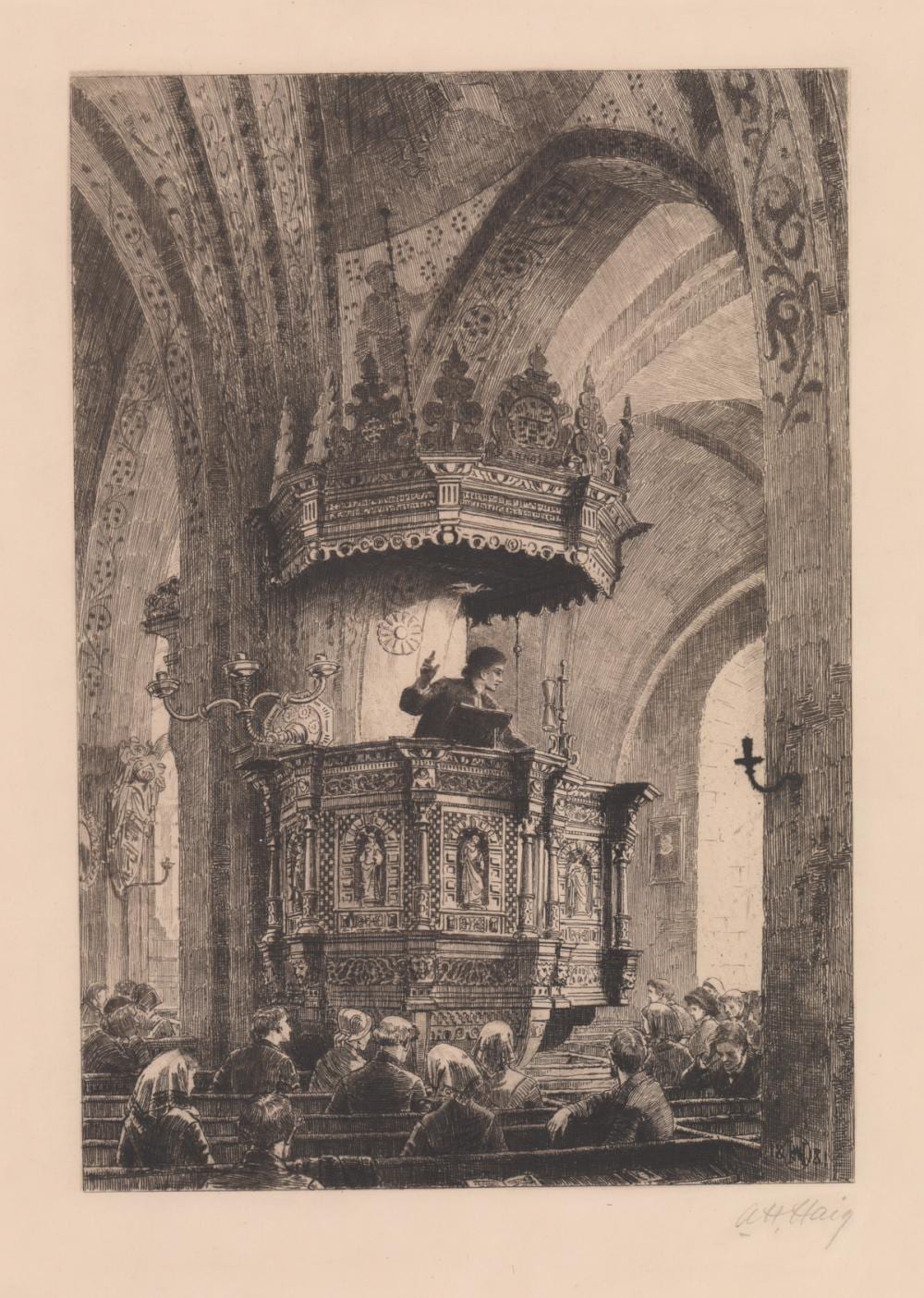 Axel Herman Haig Signed Etching sold by Grant Zahajko Auctions, LLC, lot 95 — auction record photograph