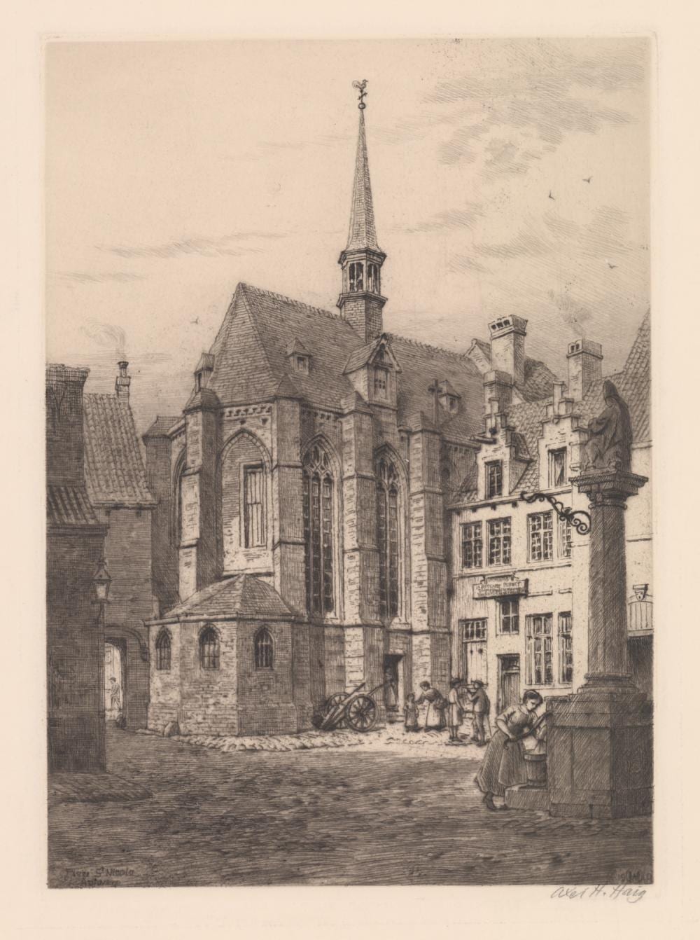Axel Herman Haig Signed Etching sold by Grant Zahajko Auctions, LLC, lot 96 — auction record photograph