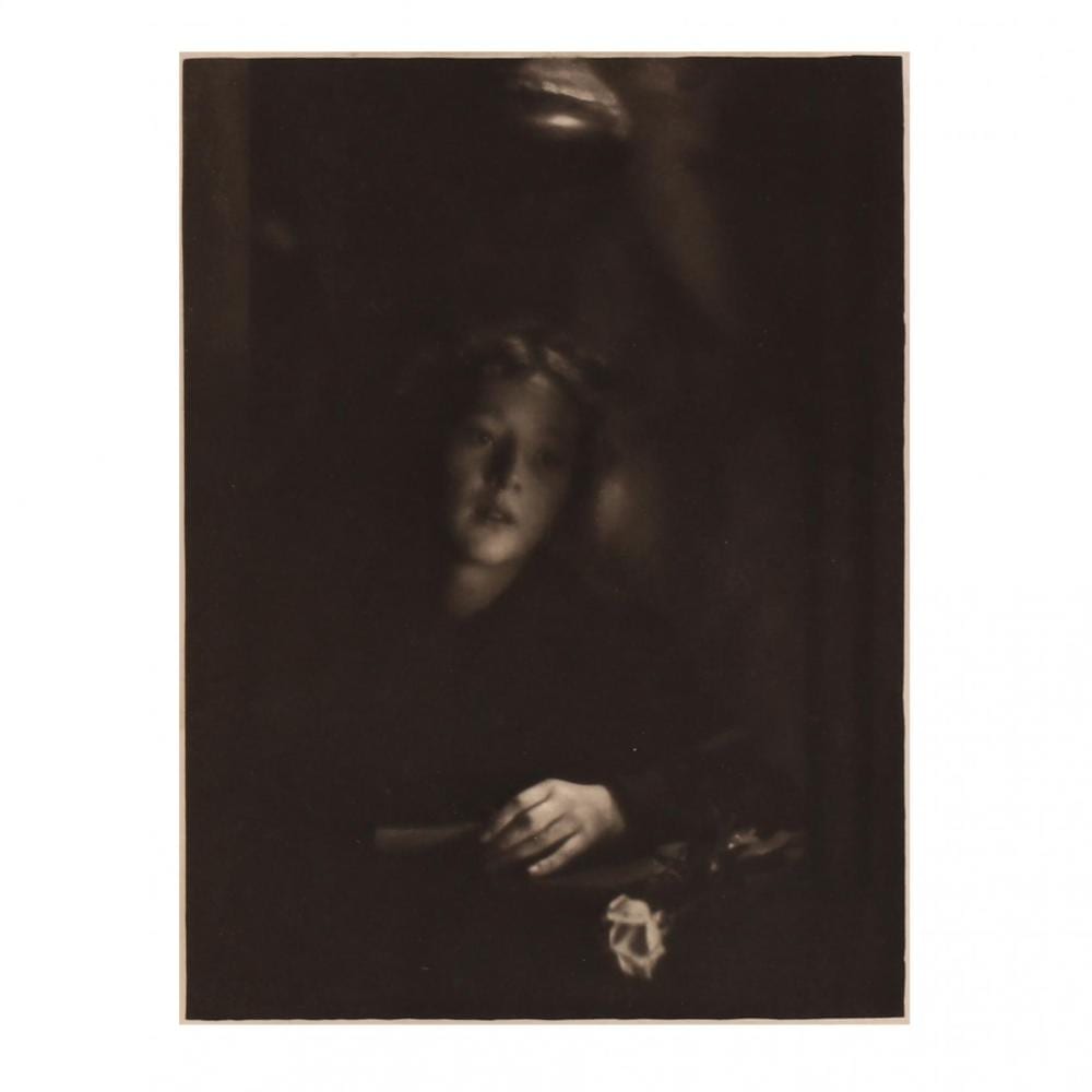 Clarence White comparable auction result: clarence white american 1871 1925 girl with rose from camera work 23