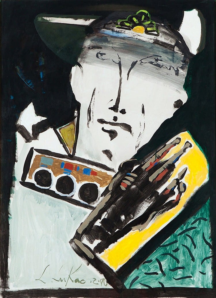 laszlo lukacs the gambler oil on board · GFL Fine Art · 2018-11-27 Laszlo Lukacs comparable auction result: laszlo lukacs the gambler oil on board