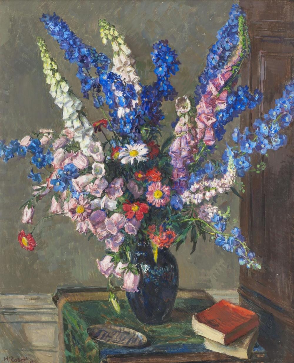 Henri Marcel Robert comparable auction result: henri marcel robert 1881 1961 nature morte aux fleurs