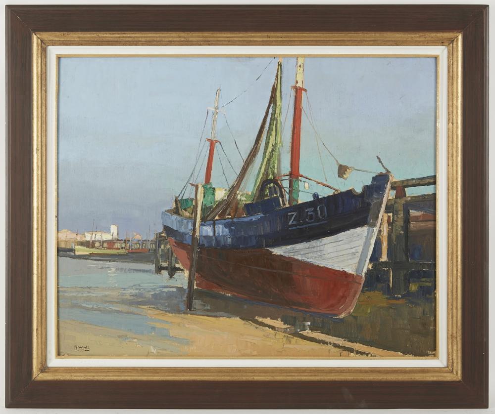 Raymond Wintz comparable auction result: raymond wintz 1884 1956 bateau sur cale huile sur toile sign e enbas gauche 73 x 92 cm