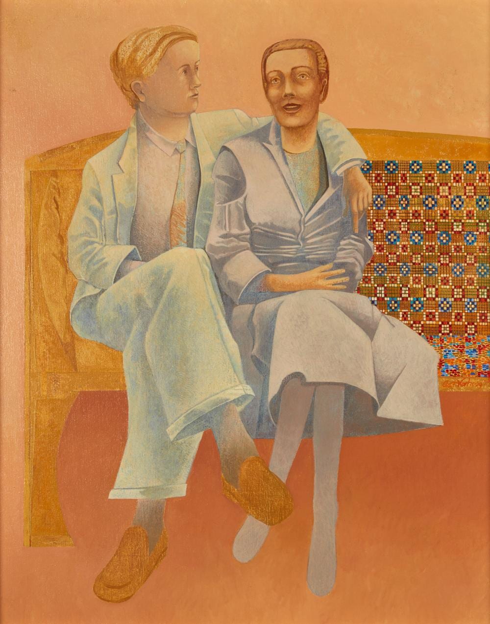 couple on a couch by aat verhoog · Adams Amsterdam Auctions · 2018-12-04 Adrianus Verhoog comparable auction result: couple on a couch by aat verhoog