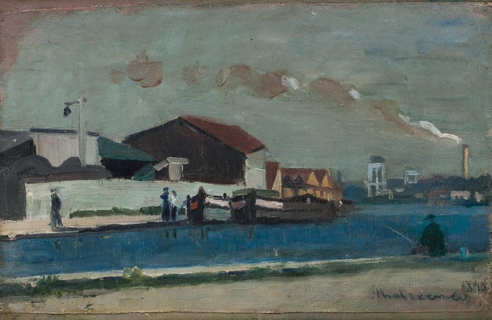 Michel Andreenko comparable auction result: michel andreenko oblast de kherson 1894 paris 1982 quai en bord de seine