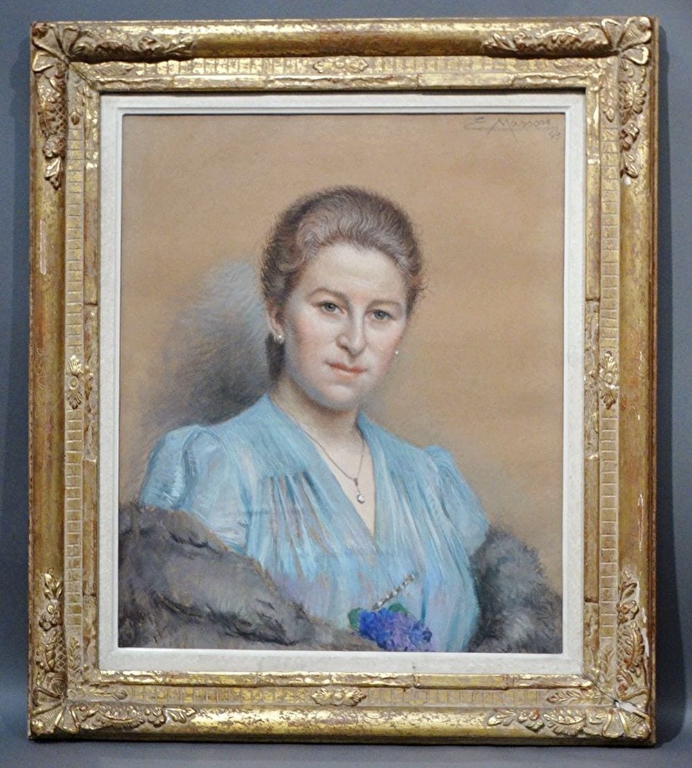 pastel sign edouard masson portrait de dame dat 43 65x53 cm · Hotel des vente Legros · 2018-11-29 Edouard (1881) Masson comparable auction result: pastel sign edouard masson portrait de dame dat 43 65x53 cm