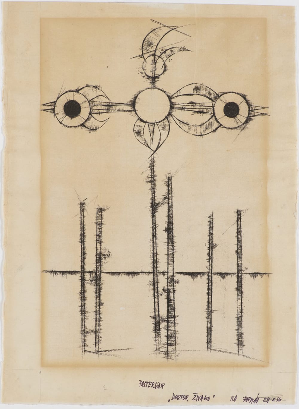 Mikulás Medek comparable auction result: mikulas medek 1926 1974 three drawings for the novel doctor zhivago