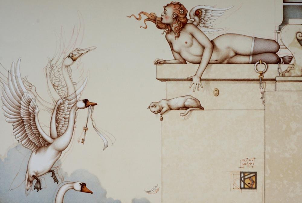 Michael Parkes The Key Lithograph sold by Amero Auctions, lot 228 — auction record photograph