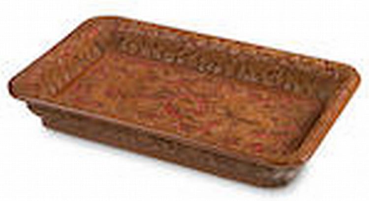 An exceptionally rare Imperial carved yellow and red lacquer 'dragon' tray Wanli mark cyclically dated Renchen year, corresponding to 1592 and of the period comparable sale