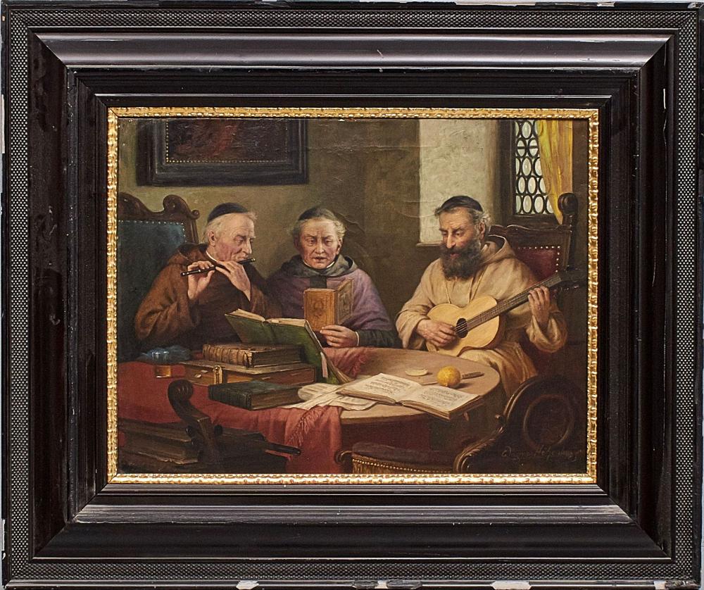 Josef Wagner-Höhenberg comparable auction result: josef wagner h henberg 1870 1937 clericks oil on canvas germany 19th 20th century