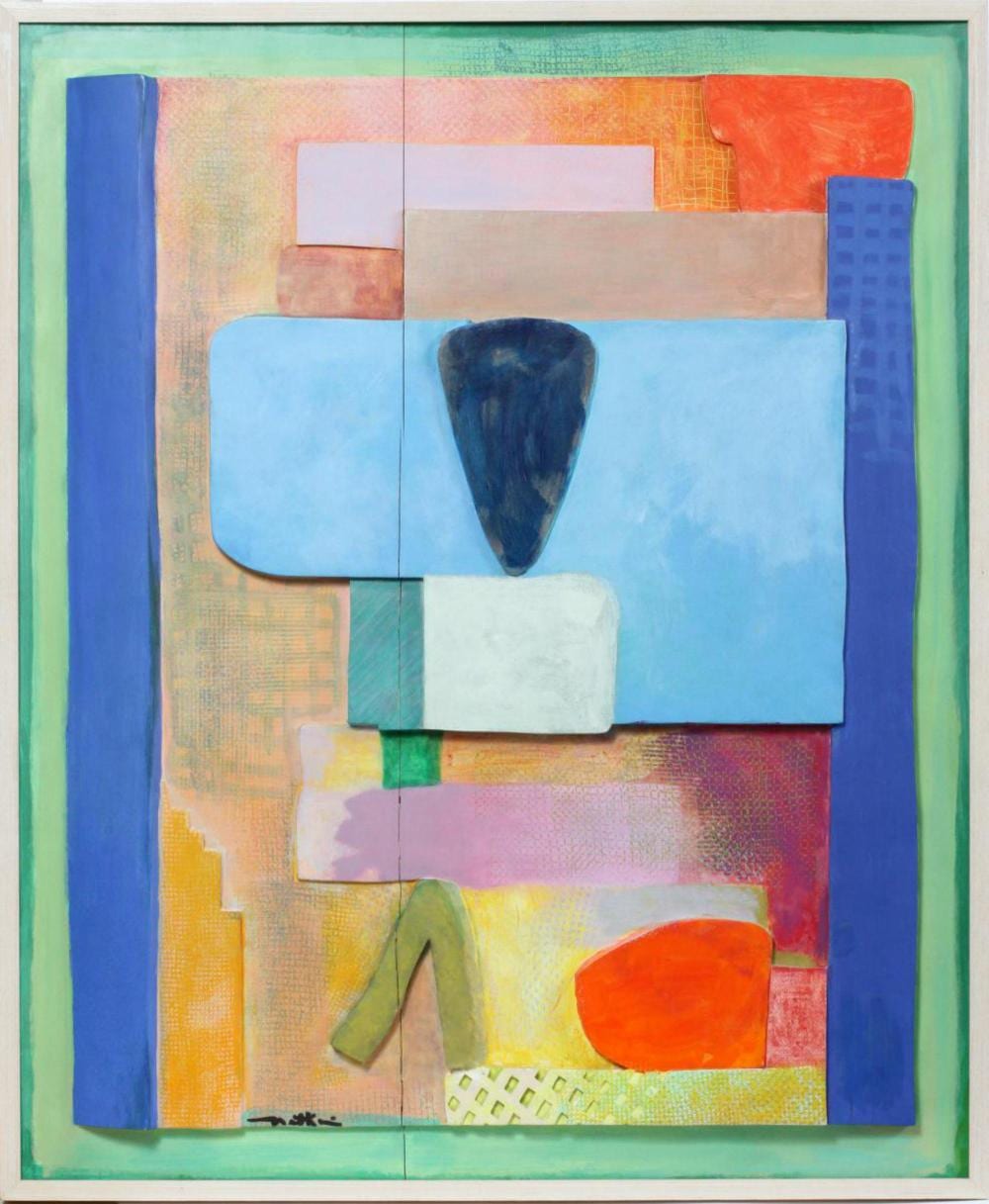ROBERT NATKIN PAINTED WOOD ASSEMBLAGE SCULPTURE sold by DuMouchelles, lot 2172 — auction record photograph