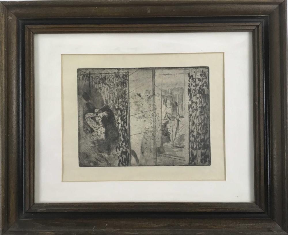 Edgar Degas 1834 - 1917 Original Etching On Paper sold by EJ'S Auction & Appraisal, lot 1069 — auction record photograph