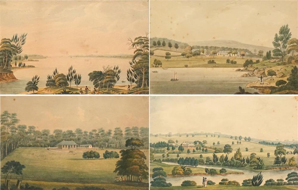 J. Lycett comparable auction result: joseph lycett c1775 1828 4 plates botany bay burwood villa wooloomooloo residence of edward philip esq residence of joh
