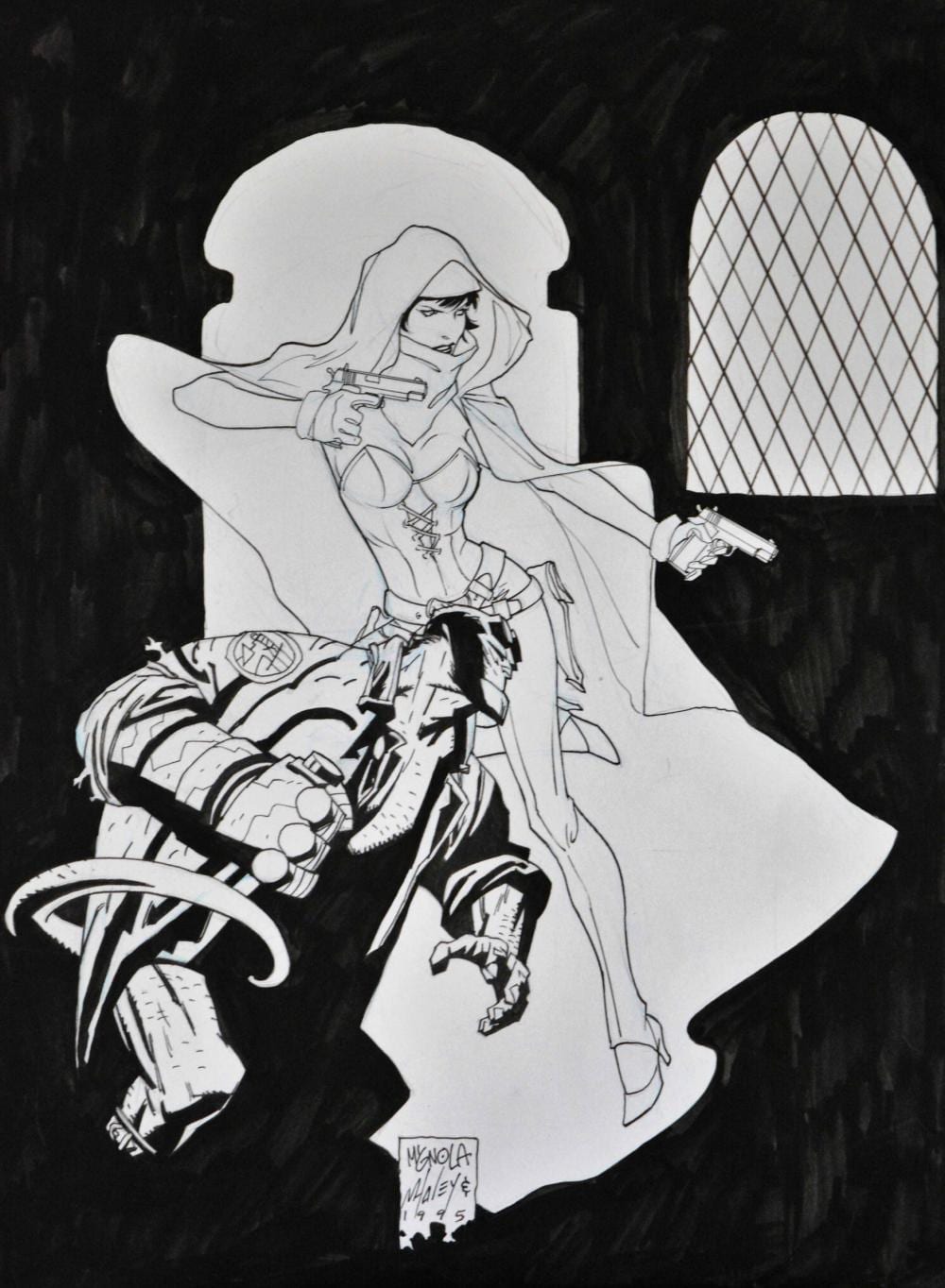 Mike Mignola comparable auction result: mike mignola 1960 matt haley 1970 hellboy and ghost