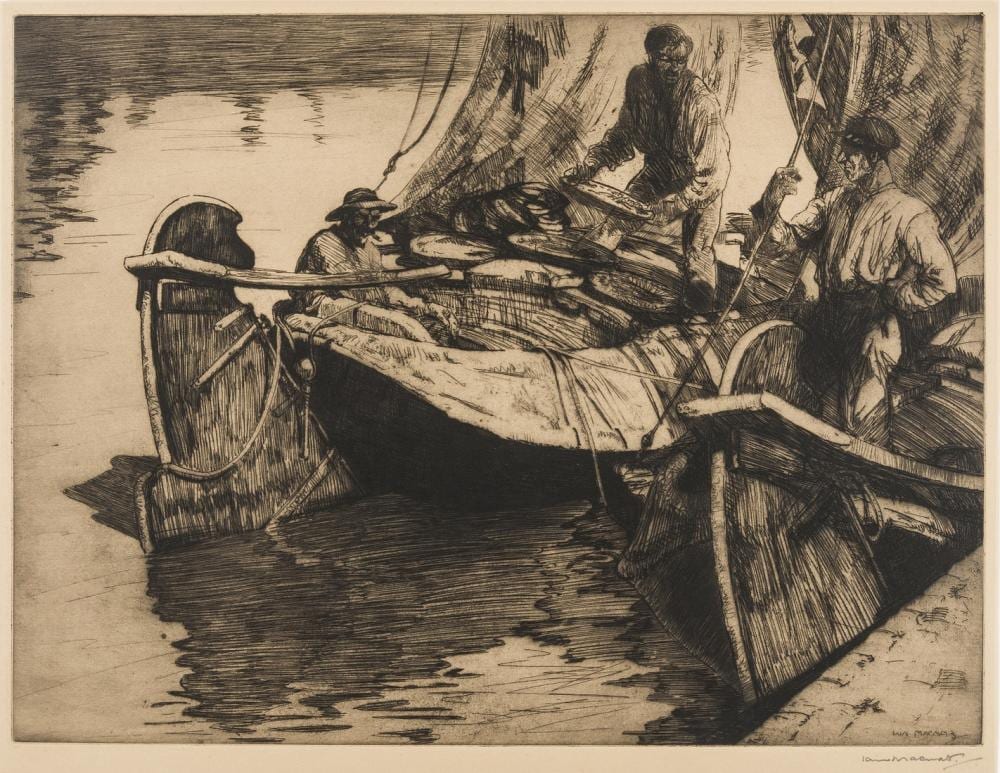 Iain Macnab comparable auction result: iain macnab 1890 1967 unloading the catch