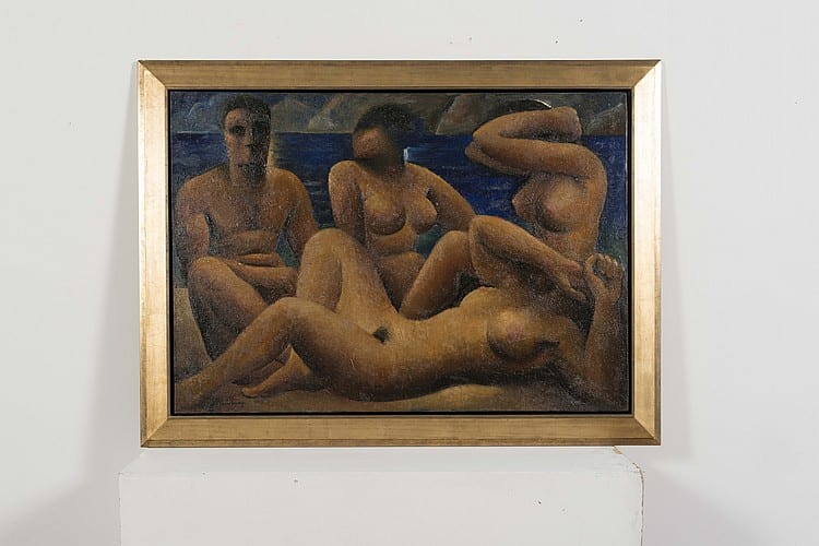 Pierre de Vaucleroy comparable auction result: pierre de vaucleroy 1892 1980 nus sur la plage ca 1930