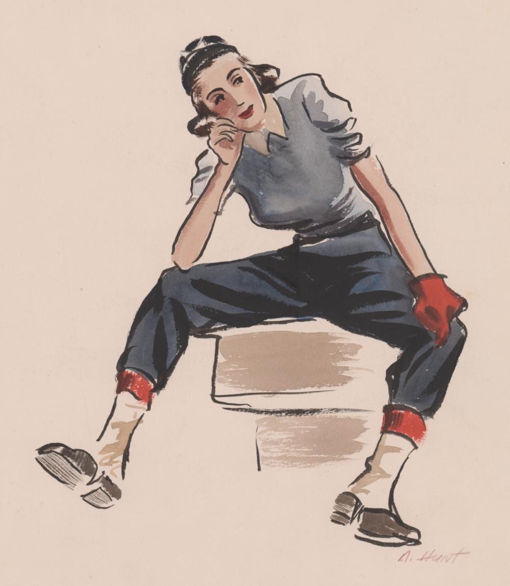A. Hunt comparable auction result: a hunt original illustration art