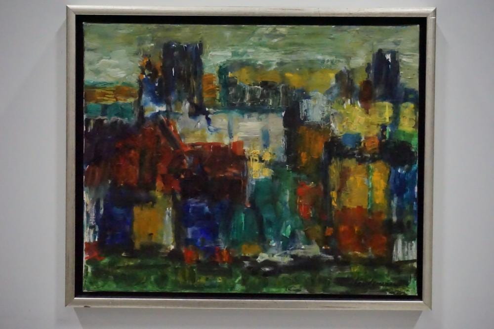 Kaj Hellberg Lindemann comparable auction result: kai lindemann f 1931 sydlandsk landskab med huse dat 2004 olie p l rred 33 x 41 cd