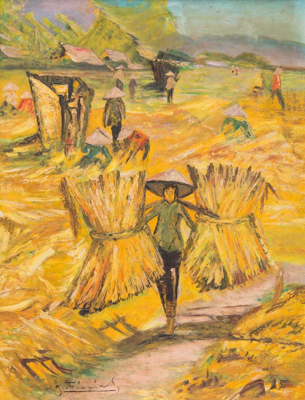 Nguyen Tri Minh comparable auction result: nguyen tri minh 1924 travail au champs