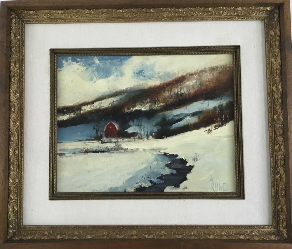 Edward Runci comparable auction result: edward runci 1921 1986 oil painting on board