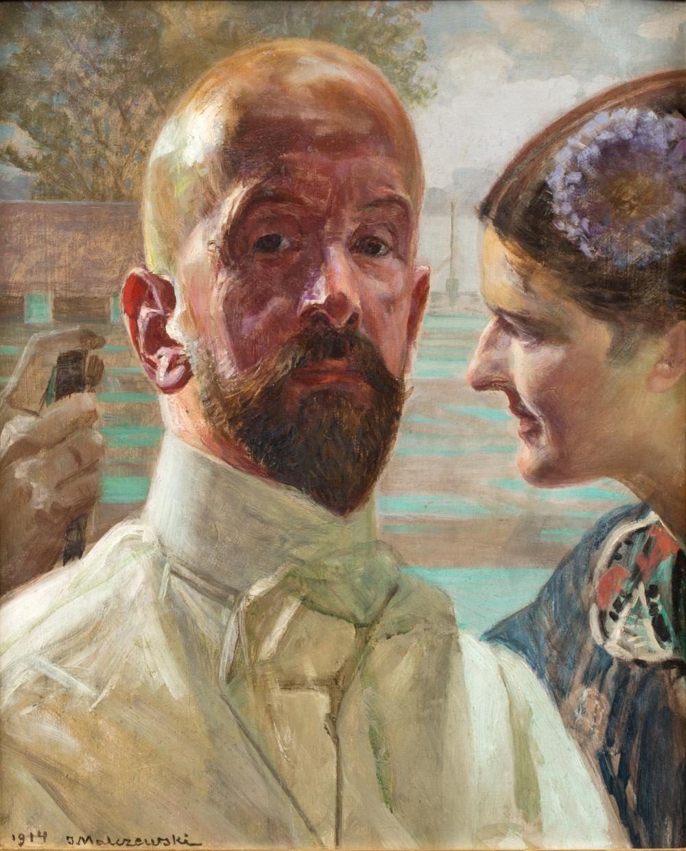 Jacek von Malczewski comparable auction result: allegorical self portrait 1914