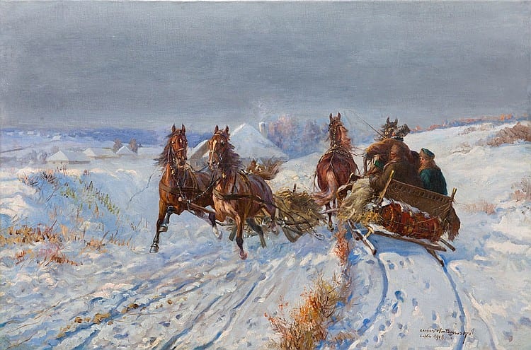 Leonard Winterowski comparable auction result: leonard winterowski 1886 1927 carried away 1918
