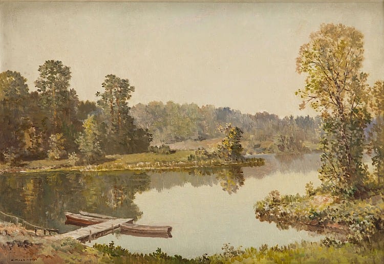 konstanty mackiewicz 1894 1985 riverscape with birches and pines · Desa Unicum SA · 2018-12-20 Konstanty Mackiewicz comparable auction result: konstanty mackiewicz 1894 1985 riverscape with birches and pines